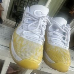 Jordan  11s Low Top  Yellow Snake Skins 