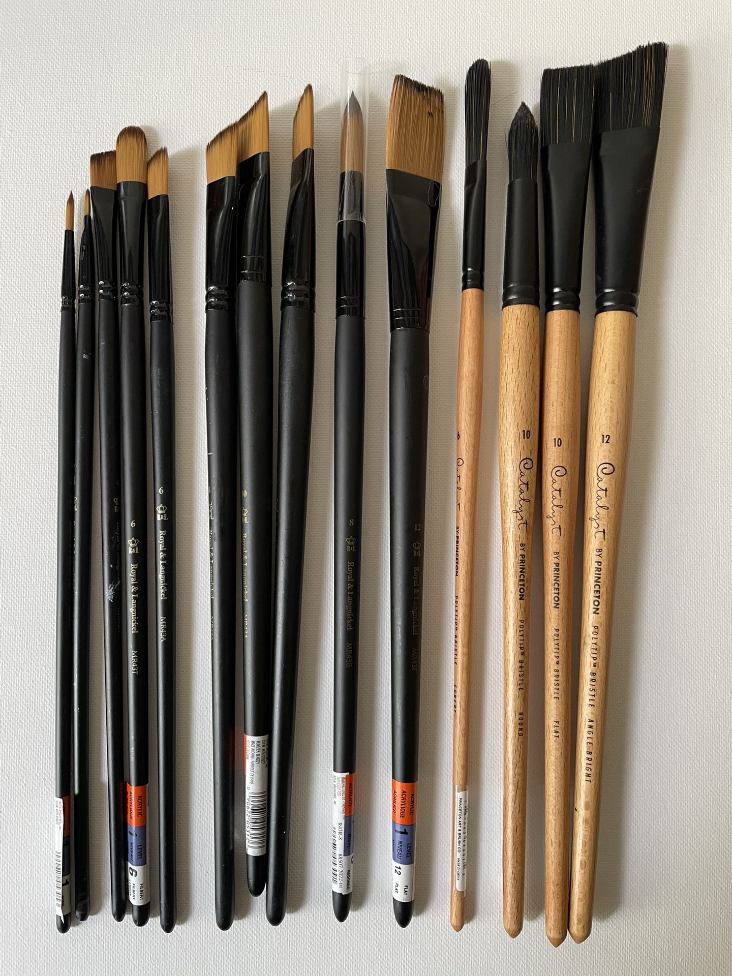 14 Royal & Langnickel And Princeton Paint Brushes