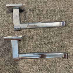 Two Stainless Steel Toilet Paper Wall Holder And Towel Holder