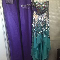 Sherri Hill Prom Dress Formal Teal Aqua