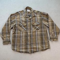 Carhartt Men's Plaid Flannel Shirt L Long Sleeve Button Up