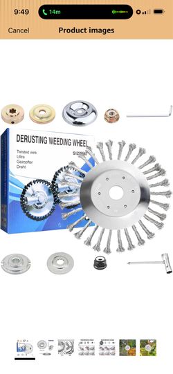 10 inch Steel Wire Trimmer Head, Wired Trimmer Blade Weed Eater Head