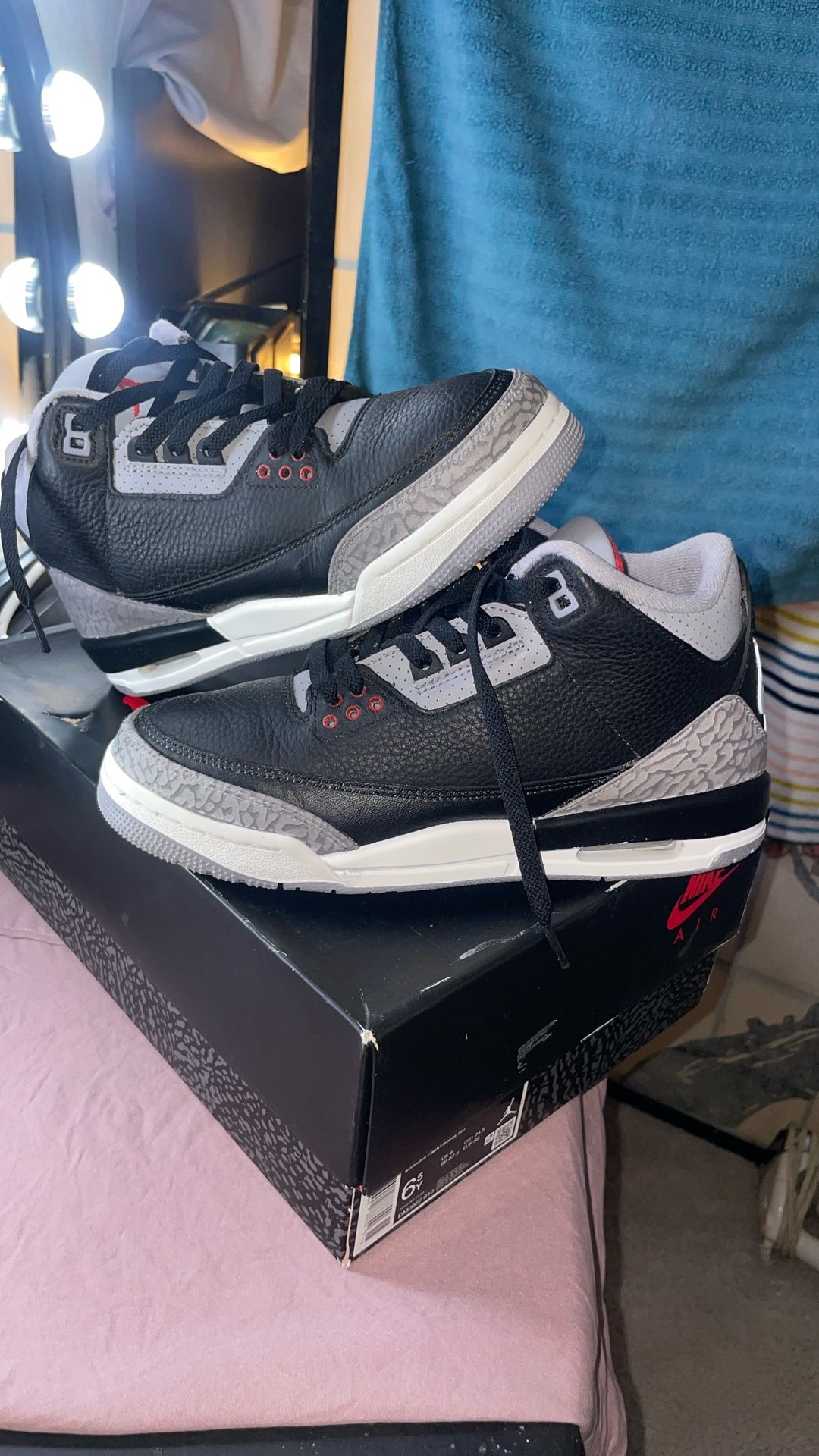 Jordan 3 Retro Gs Black Cement 