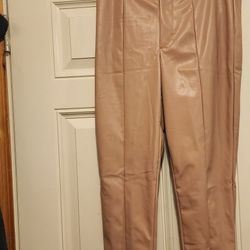 faux leather pants