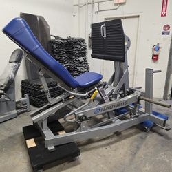 Nautilus xpload seated leg press workout fitness plate loaded gym equipment exercise