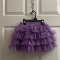 Brand New Girls Purple Tiered Skirt Size 4 Kids 