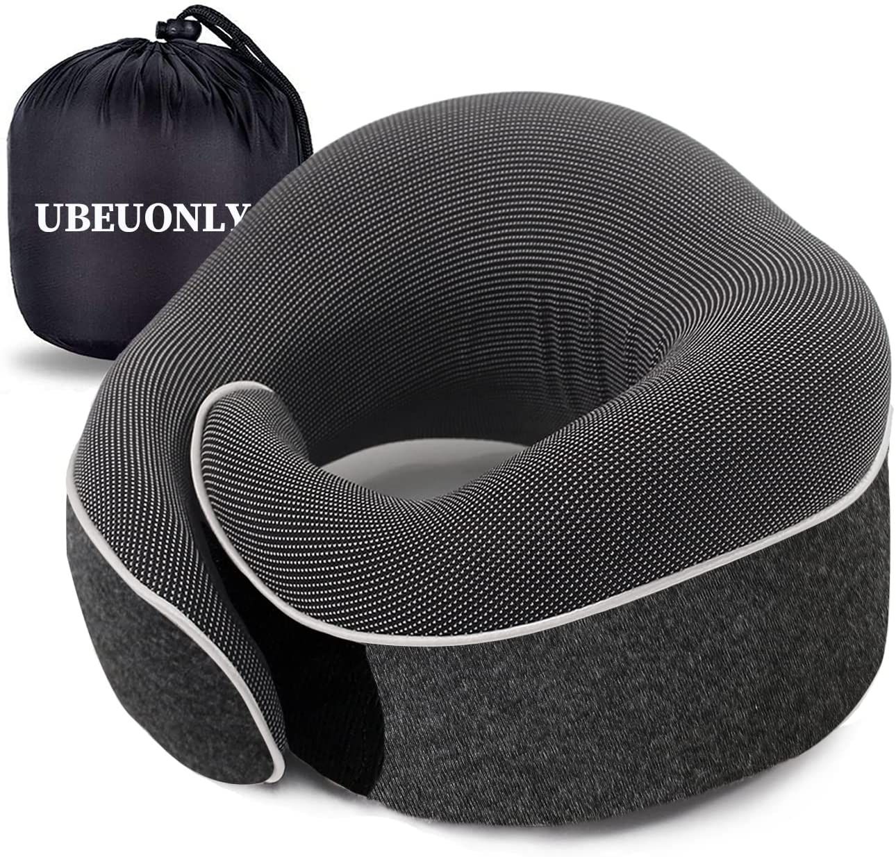 Travel Neck Pillow Chin Support Pillow Adjustable 100% Pure Memory Foam Pillow for Home, Airplanes & Car, New Ergonomic Design Soft Best Full Neck Sur