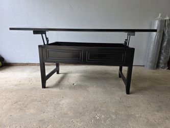 Lift Top Coffee Table / Desk – Hidden Storage – Black