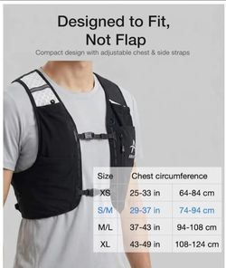 Running Vest for Women Men, 29″-37″, Lightweight Hydration Vest
