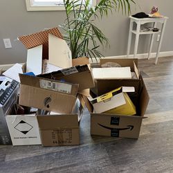 Free moving boxes, styrofoam & some bubble wrap