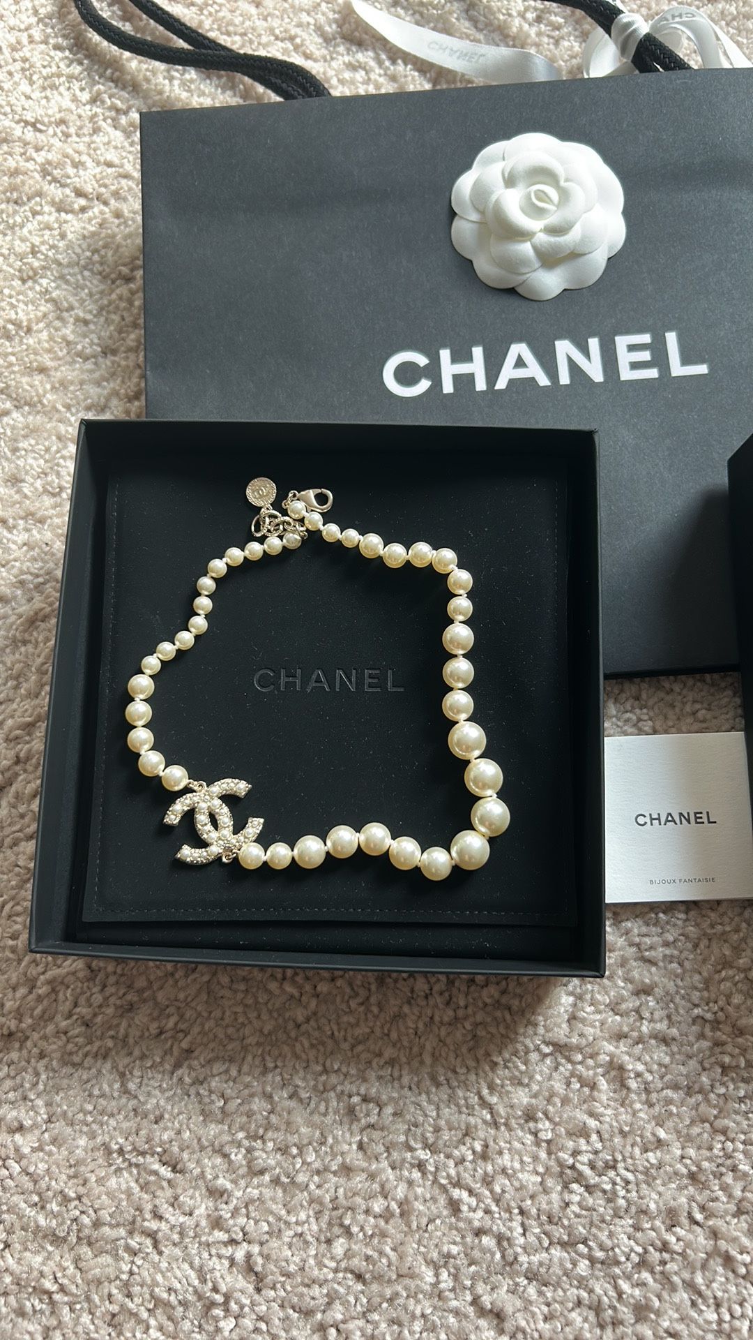 Chanel Special edition pearl necklace.