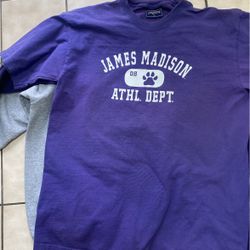James Madison University Large T Shirts/sweatshirt Size Large 