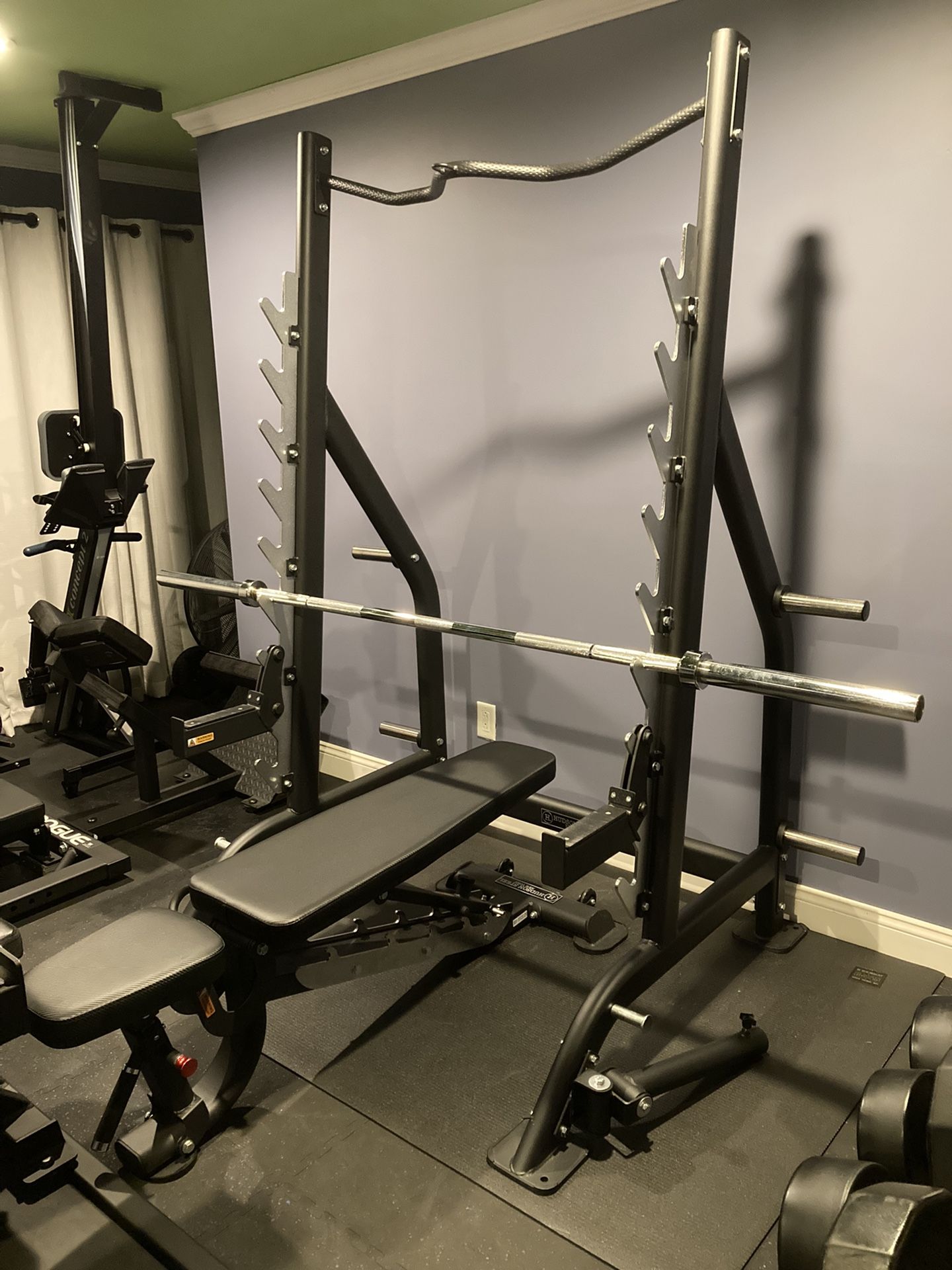 Hudson Steel Commercial Heavy Duty Adjustable FID Bench And Squat Rack With Multiple Attachments for Sale in Nesconset NY OfferUp