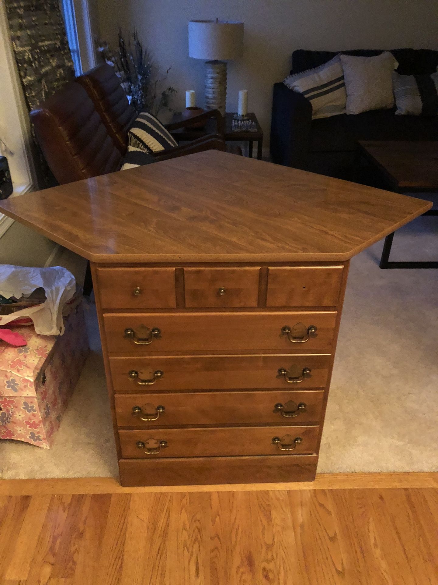 Ethan Allen Corner Dresser Cabinet