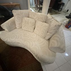 White Couch  And Loveseat
