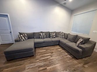 Grey sectional couches