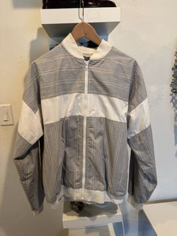 Christian Dior Striped Zip-Up Bomber Jacket