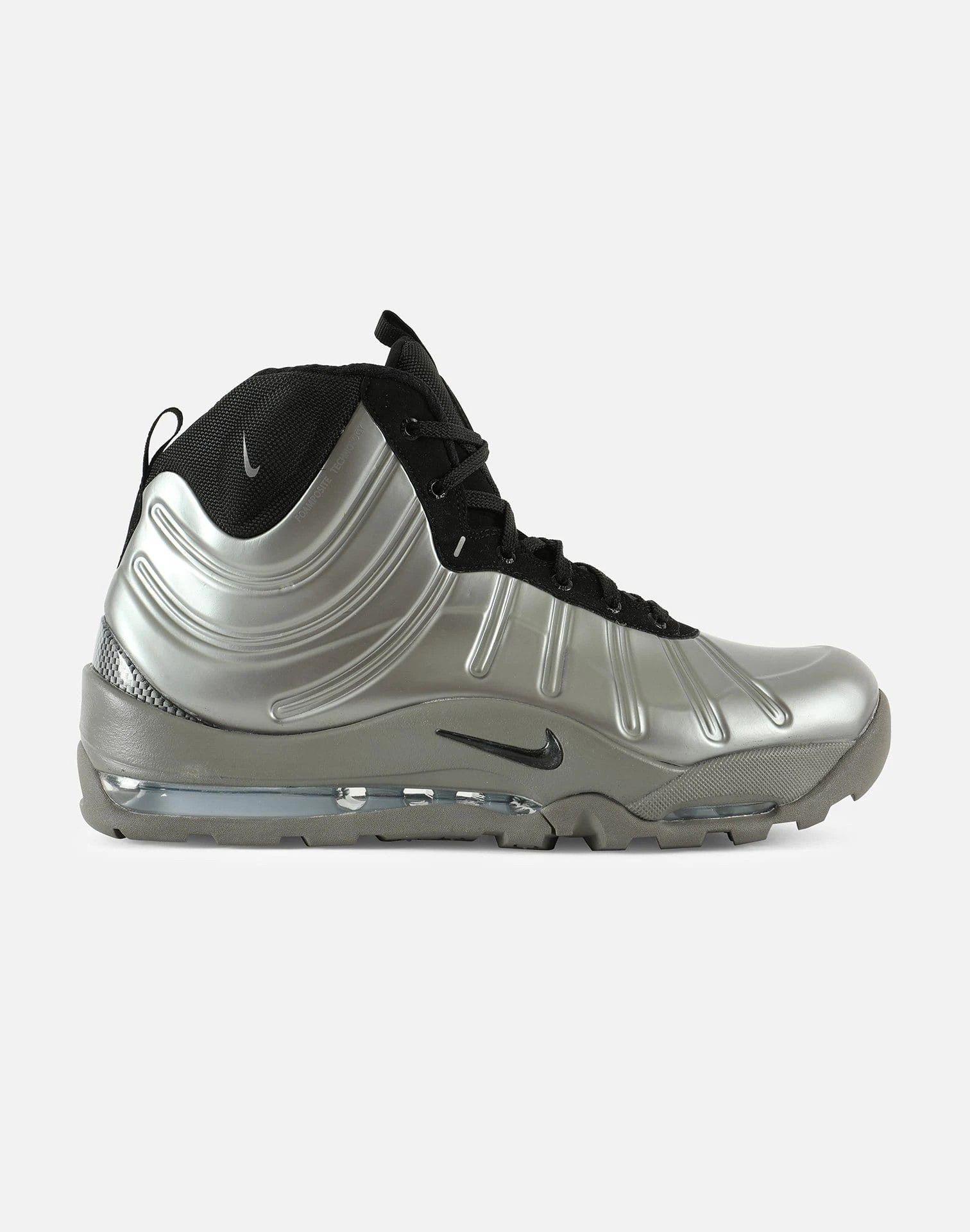 Get 'm before they are gone at this price - New Nike Bakin Posites, Metallic Pewter, Sz: 10