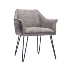 Gray Leather Chair NWT Grey 