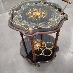 Beautiful Bar/Tea Cart All Inlaid Beautiful Piece 