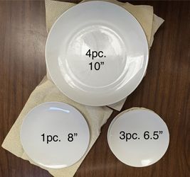 8pc Vintage Bareuther Waldsassen Porcelain Plate Set