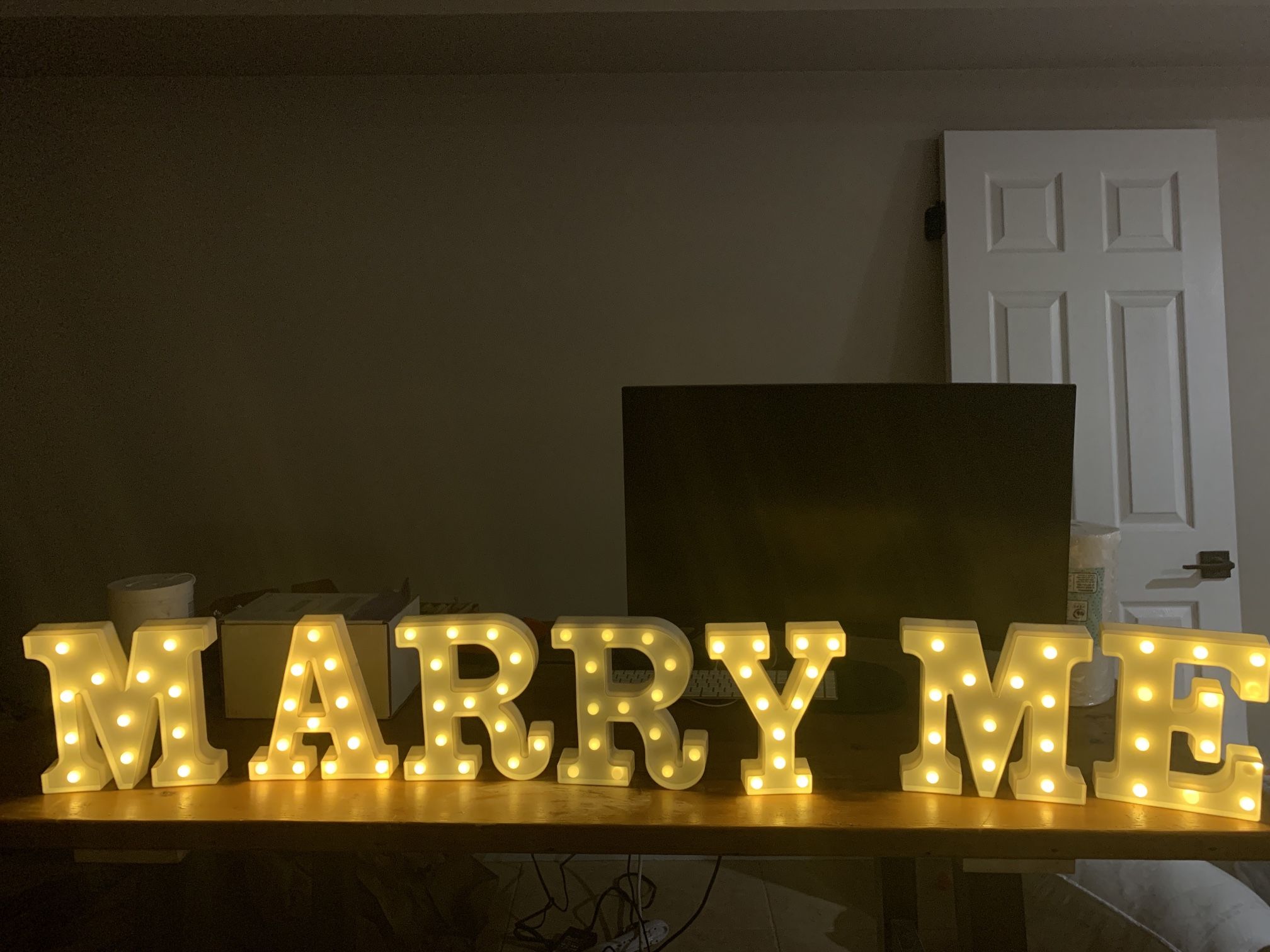 Marry Me Light Up Letters Wedding Proposal. Comes With batteries.