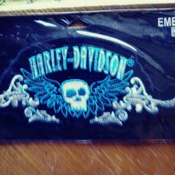 Vintage Harley Davidson Emblem Patch New Sealed EM46014 LG Skulette Genuine HD