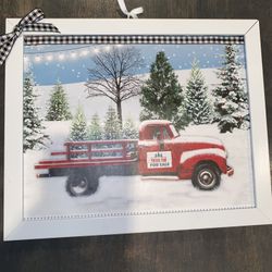 Framed Red Truck