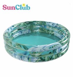 Sunclub Palm 62" Round Soft-Sided 3-Ring Inflatable Pool, 6 & up