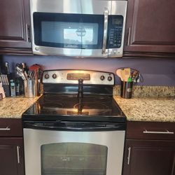 Microwave GE Over The  Range Plus GE Range