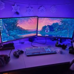 Two HP 27mq 27" IPS LED Monitors