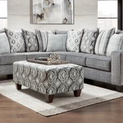 Sectional 1299 accent chair 399 cocktail ottoman $250