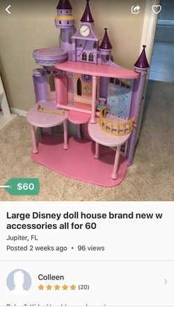 Brand new Disney doll house w all accessories !
