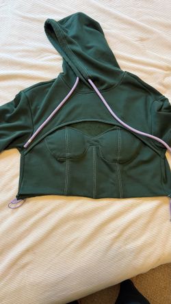 Cropped corset sweatshirt