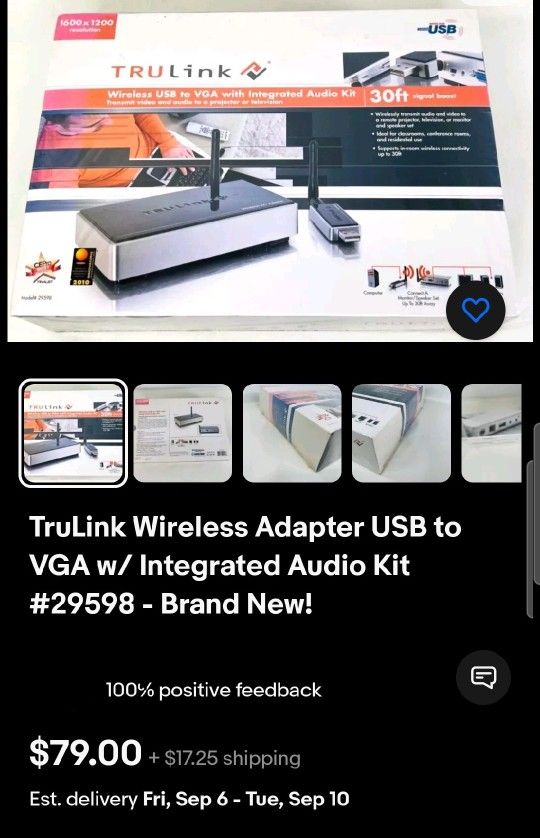TruLink Wireless USB to VGA Integrated Audio Kit Transmit Video & Audio Anywhere