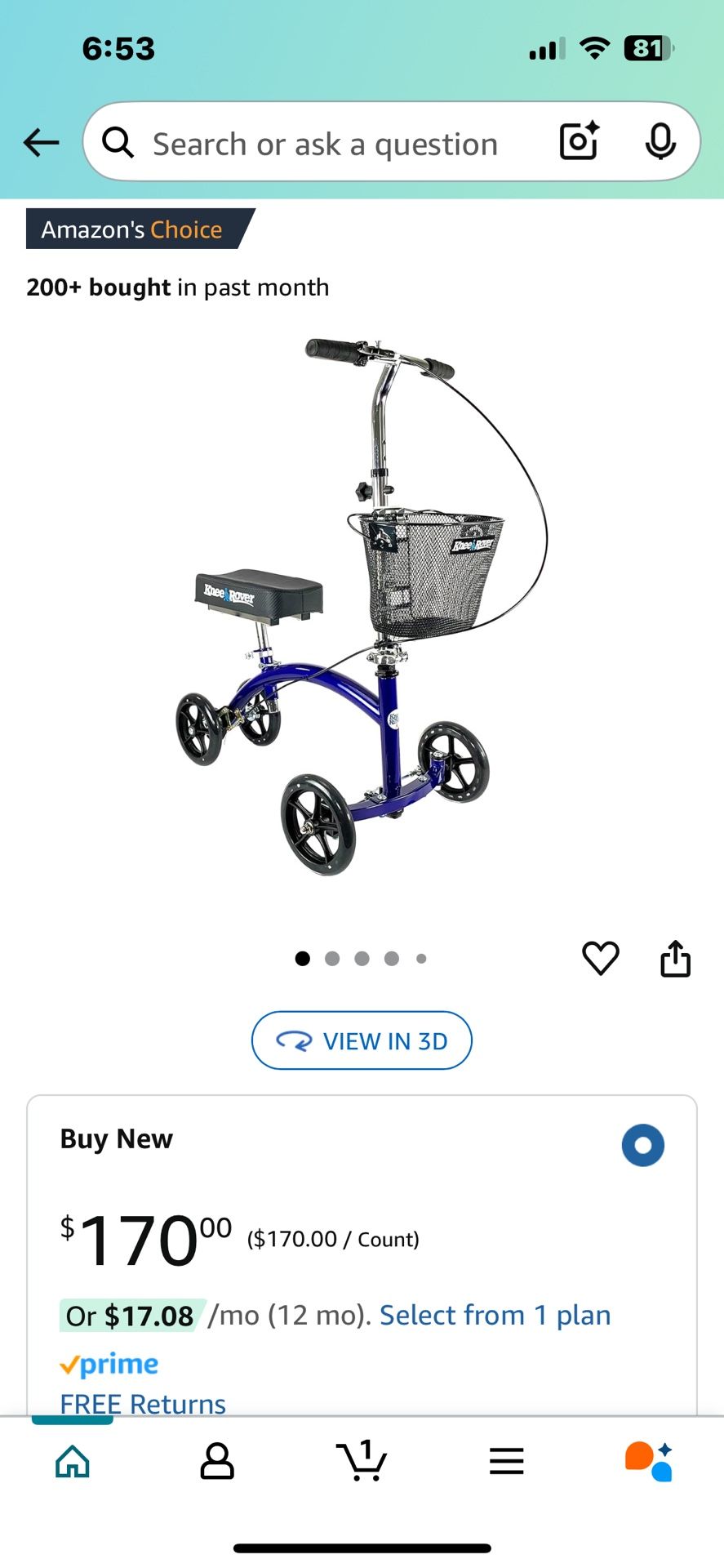 Knee scooter
