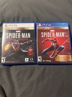 PS5 Spider-Man Miles Morales Ultimate Launch Edition & PS4 Spider-Man GOTY Edition