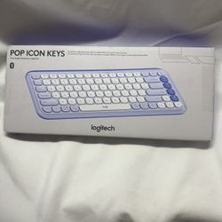💜 Logitech POP Keys Wireless Mechanical Bluetooth Keyboard – Mist Purple – NEW Sealed 