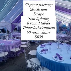 Tent With Drape Party Set Up
