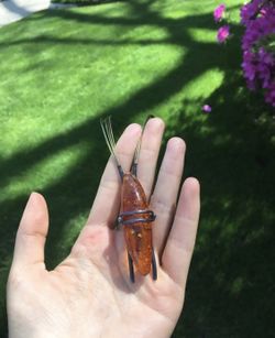 Antique sterling silver amber necklace