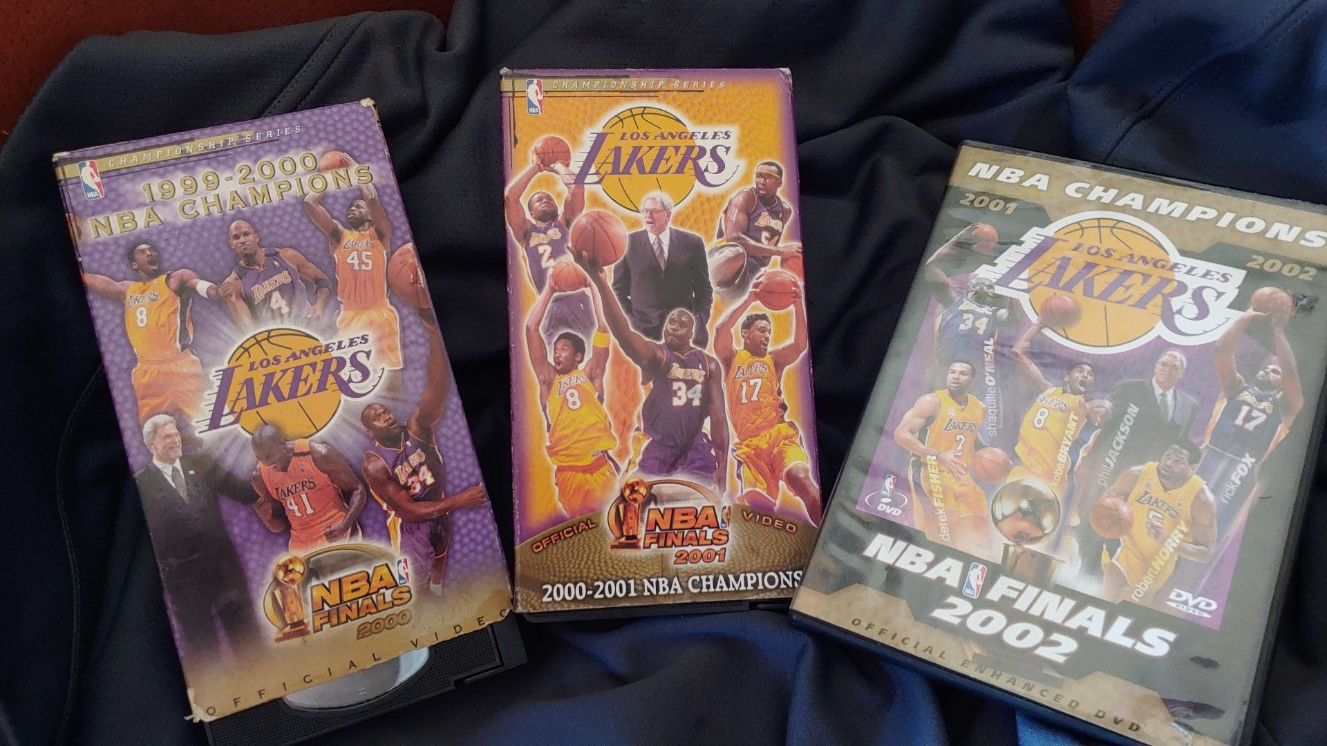 Lakers kobe Bryant 2000 VHS Finals -2001 VHS Finals -2002 Finals DVD