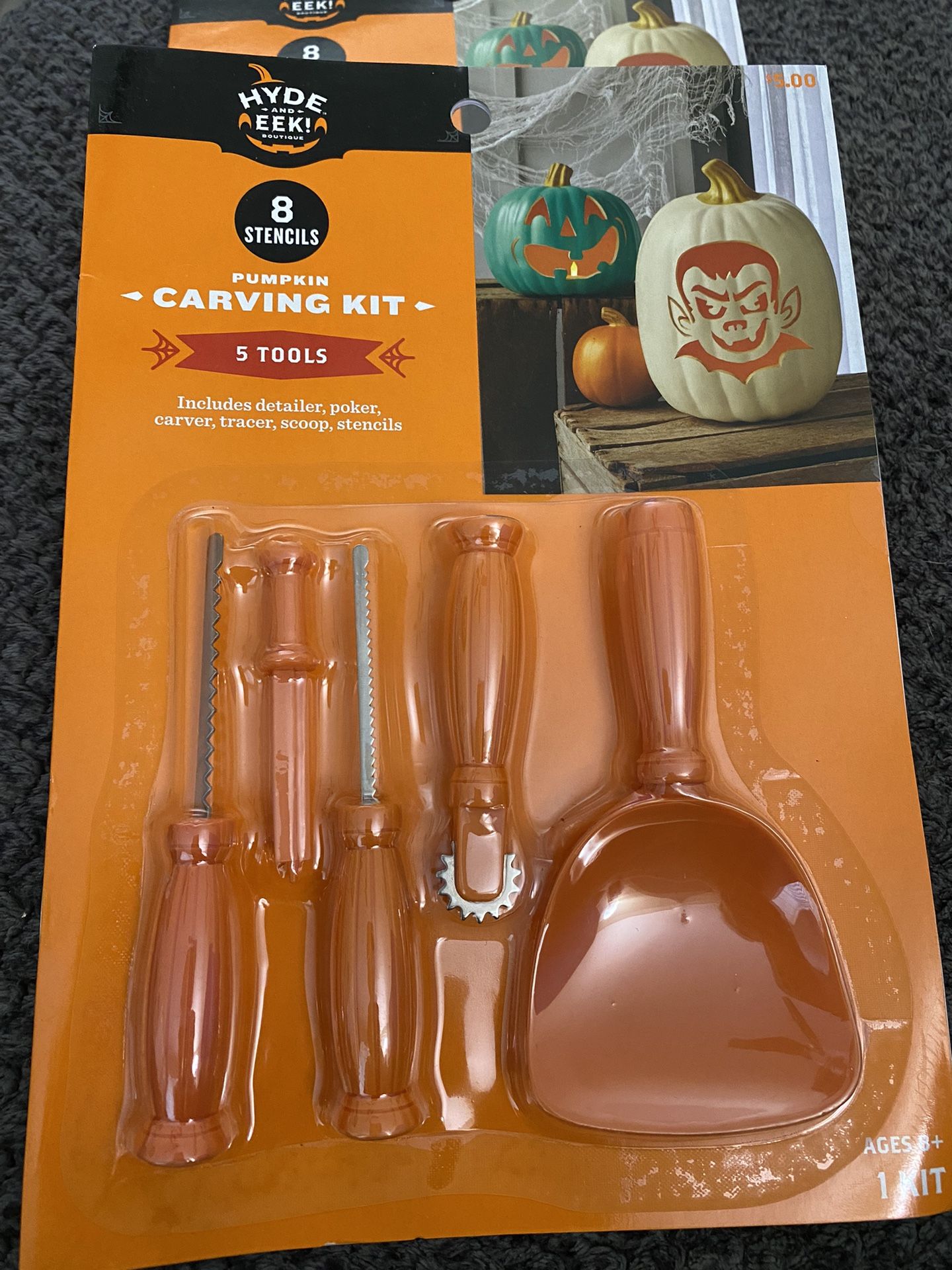 New Halloween Pumpkin Carving Kits W/ Stencils And Tools 