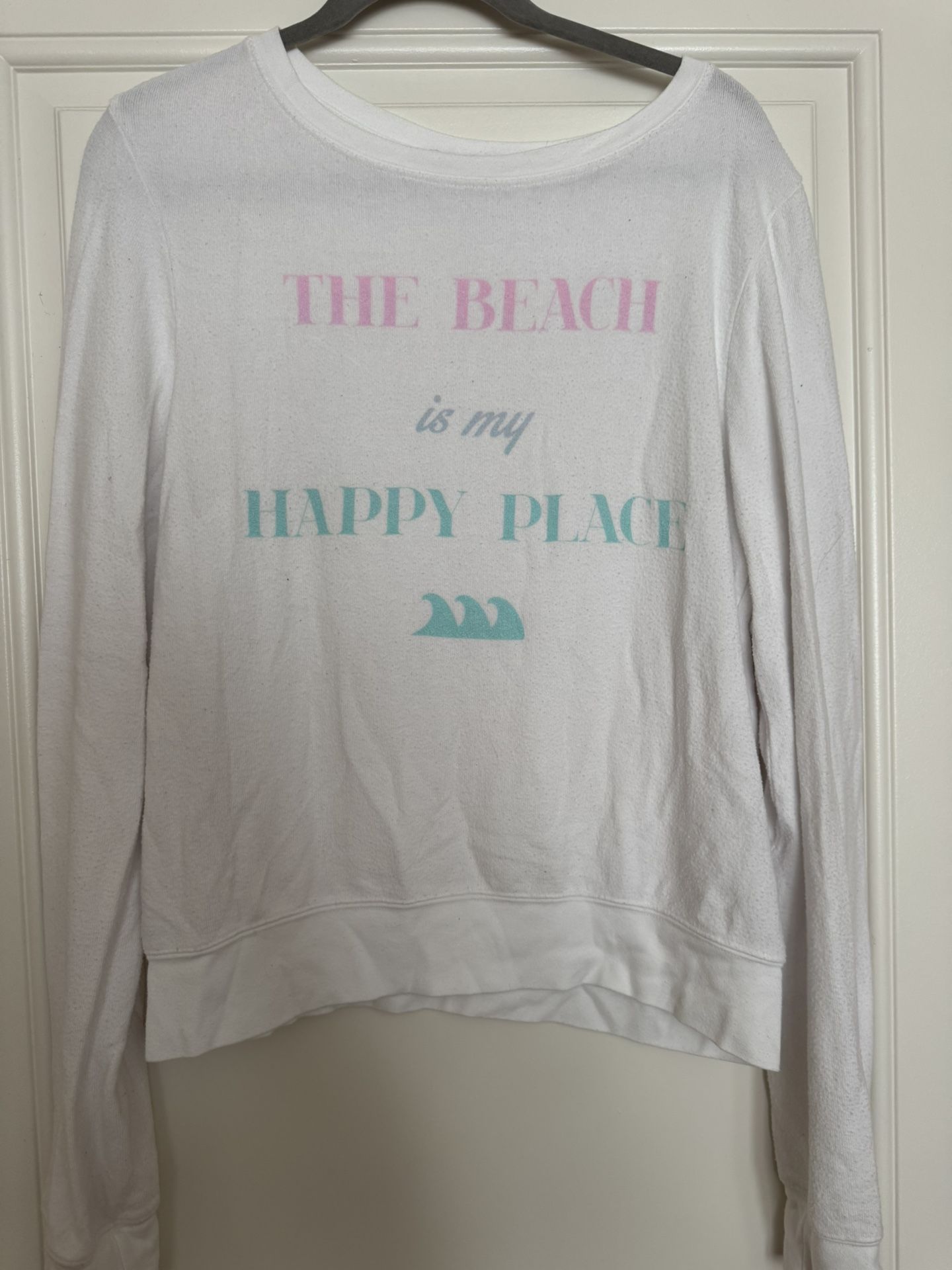Wildfox Brand - Sweatshirt “The Beach is My Happy Place”;  Size M