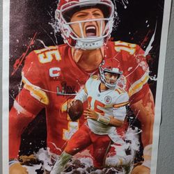 Nfl Kansas City Chiefs Patrick Mahomes Wall Art Room Aesthetic 