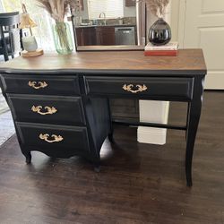 Pottery Barn Inspired Boutique Black Wood Desk