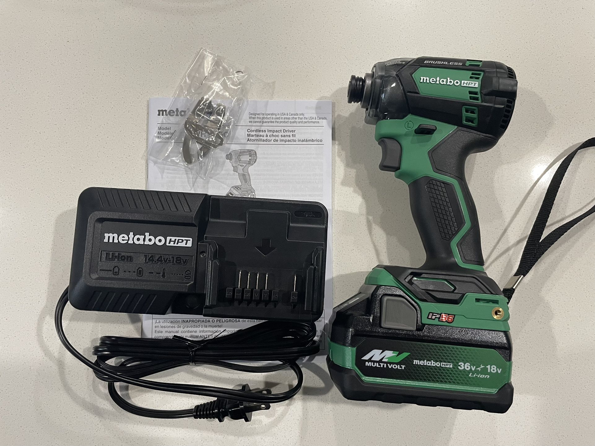 Metabo HPT MultiVolt 36-volt 1/4-in Brushless Cordless Impact Driver Kit