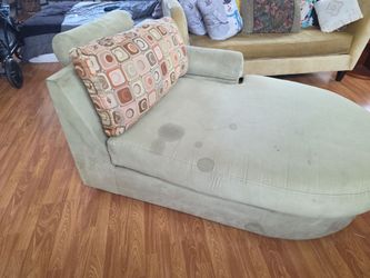 Suede sofa