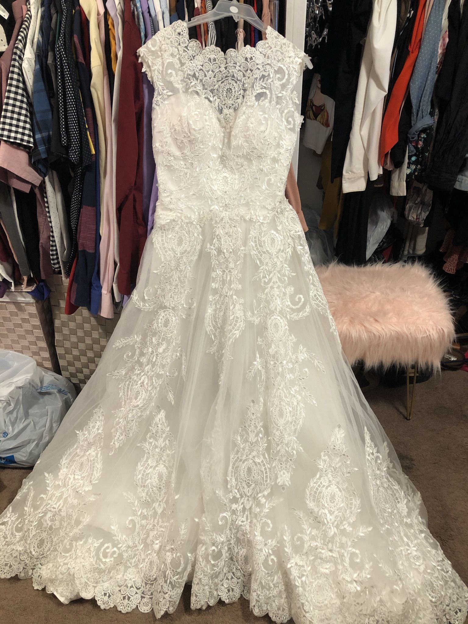  Vestido De Novia Con Velo Size M $230