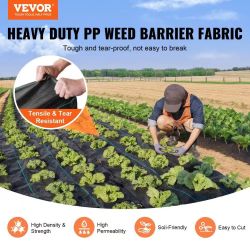155]Weed Barrier Landscape Fabric, 6*100FT Heavy Duty Garden Weed Fabric, Woven PP Weed Control Fabric, Driveway Fabric, Geotextile Fabric for Landsca