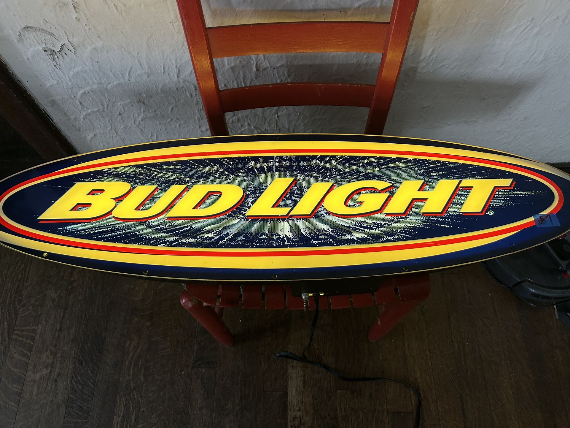 Vintage Bud Light Sign Lights Up